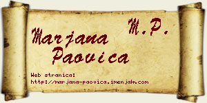 Marjana Paovica vizit kartica